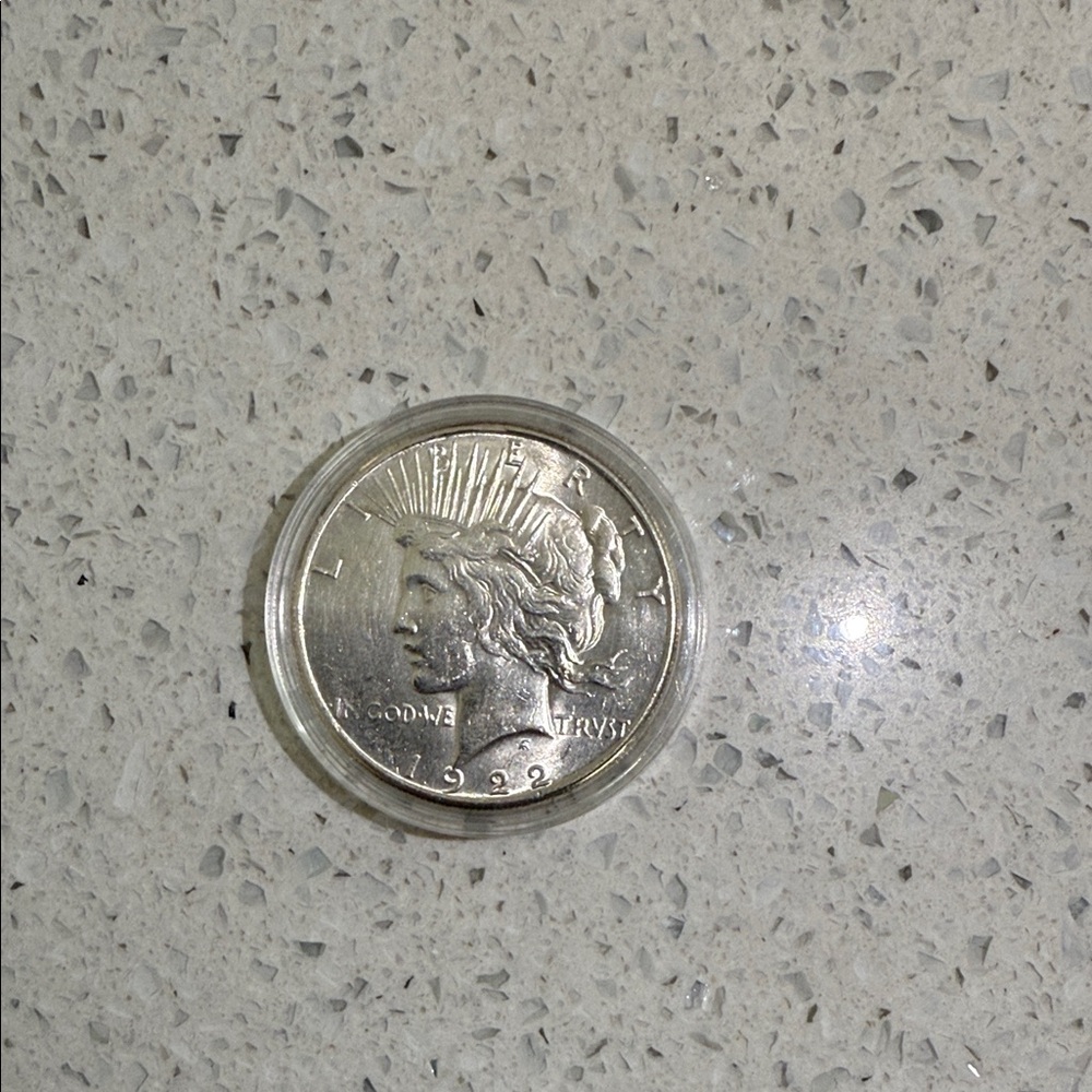 Silver Coin with Lady Liberty Design